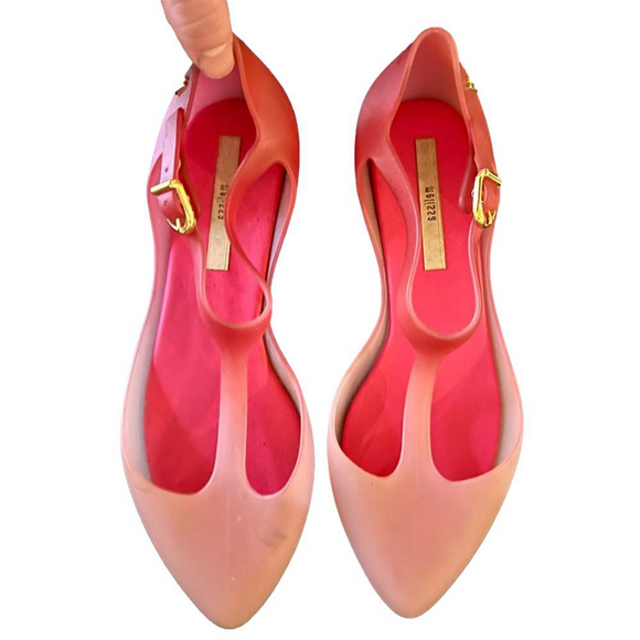 melissa Shoes - Melissa T-Strap Jelly Sandals Pink, Women’s Size 7.5